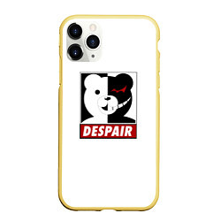 Чехол iPhone 11 Pro матовый Monokuma, цвет: 3D-желтый