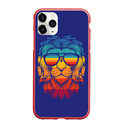 Чехол iPhone 11 Pro матовый LION1