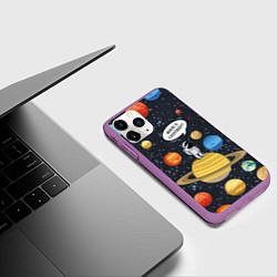 Чехол iPhone 11 Pro матовый Where is Everybody?, цвет: 3D-фиолетовый — фото 2
