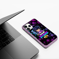 Чехол iPhone 11 Pro матовый BRAWL STARS BIBI, цвет: 3D-сиреневый — фото 2