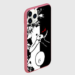 Чехол iPhone 11 Pro матовый Monokuma, цвет: 3D-малиновый — фото 2