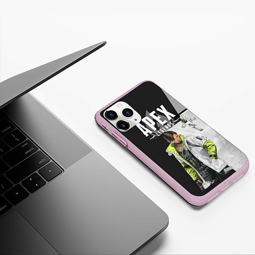 Чехол iPhone 11 Pro матовый Apex Legends / 3D-Розовый – фото 3