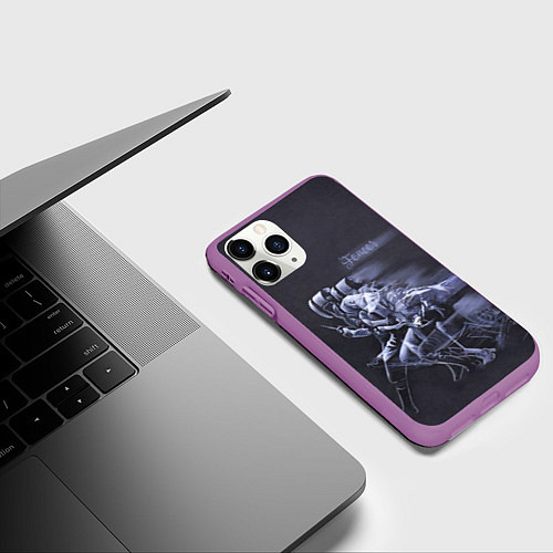 Чехол iPhone 11 Pro матовый Fencer / 3D-Фиолетовый – фото 3