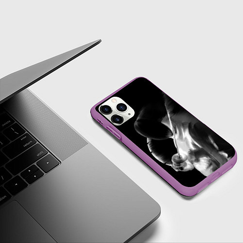 Чехол iPhone 11 Pro матовый Fencer / 3D-Фиолетовый – фото 3