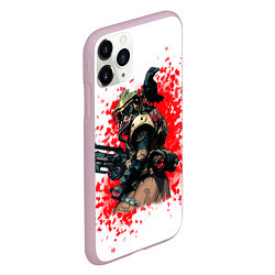 Чехол iPhone 11 Pro матовый Bloodhound 3D White, цвет: 3D-розовый — фото 2