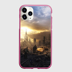 Чехол iPhone 11 Pro матовый Сталкер, цвет: 3D-малиновый