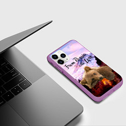 Чехол iPhone 11 Pro матовый Из России с любовью, цвет: 3D-фиолетовый — фото 2