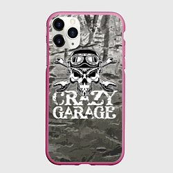 Чехол iPhone 11 Pro матовый Crazy garage, цвет: 3D-малиновый