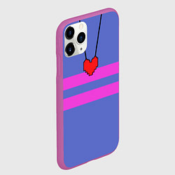 Чехол iPhone 11 Pro матовый UNDERTALE FRISK ФРИСК, цвет: 3D-фиолетовый — фото 2