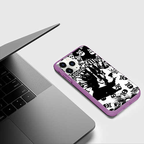 Чехол iPhone 11 Pro матовый Король и Шут / 3D-Фиолетовый – фото 3
