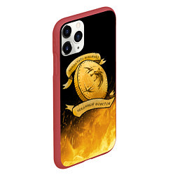 Чехол iPhone 11 Pro матовый Ведьмак, цвет: 3D-красный — фото 2