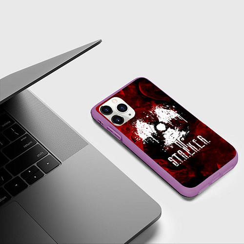 Чехол iPhone 11 Pro матовый STALKER 2 / 3D-Фиолетовый – фото 3