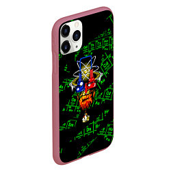 Чехол iPhone 11 Pro матовый Химия х Менделеев, цвет: 3D-малиновый — фото 2