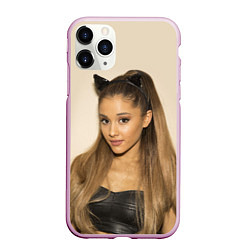 Чехол iPhone 11 Pro матовый Ariana Grande Ариана Гранде, цвет: 3D-розовый