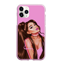 Чехол iPhone 11 Pro матовый Ariana Grande Ариана Гранде, цвет: 3D-розовый