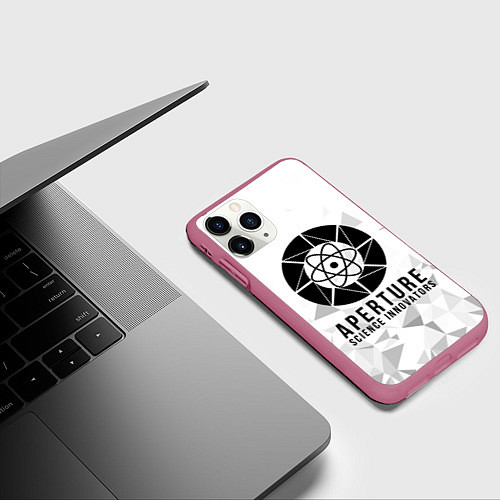 Чехол iPhone 11 Pro матовый PORTAL / 3D-Малиновый – фото 3