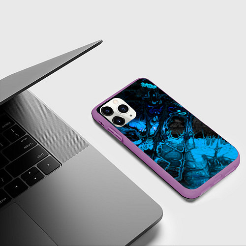 Чехол iPhone 11 Pro матовый Nu abstracts art / 3D-Фиолетовый – фото 3