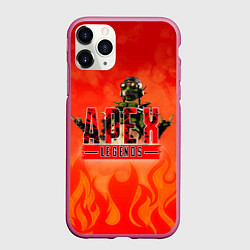 Чехол iPhone 11 Pro матовый Apex Legends, цвет: 3D-малиновый