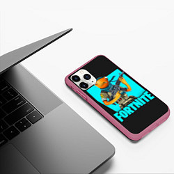 Чехол iPhone 11 Pro матовый Fortnite, цвет: 3D-малиновый — фото 2