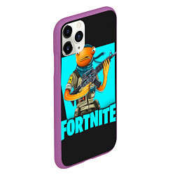 Чехол iPhone 11 Pro матовый Fortnite, цвет: 3D-фиолетовый — фото 2