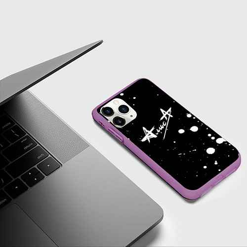 Чехол iPhone 11 Pro матовый АлисА / 3D-Фиолетовый – фото 3