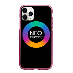 Чехол iPhone 11 Pro матовый NEO CHROME, цвет: 3D-малиновый