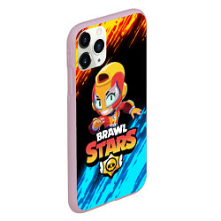 Чехол iPhone 11 Pro матовый BRAWL STARS MAX, цвет: 3D-розовый — фото 2