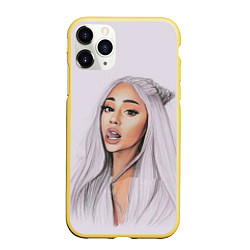 Чехол iPhone 11 Pro матовый Ariana Grande Ариана Гранде, цвет: 3D-желтый