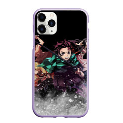 Чехол iPhone 11 Pro матовый KIMETSU NO YAIBA, цвет: 3D-светло-сиреневый