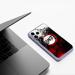 Чехол iPhone 11 Pro матовый KIMETSU NO YAIBA, цвет: 3D-светло-сиреневый — фото 2