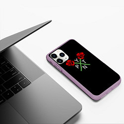 Чехол iPhone 11 Pro матовый ТИКТОКЕР - PAYTON MOORMEIE, цвет: 3D-сиреневый — фото 2