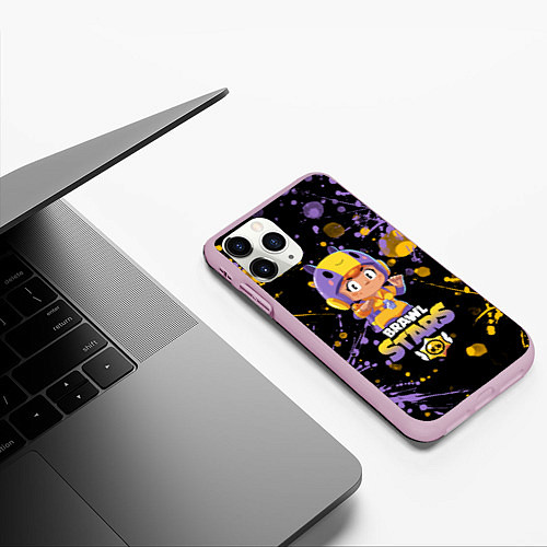 Чехол iPhone 11 Pro матовый BRAWL STARS BEA / 3D-Розовый – фото 3