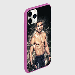 Чехол iPhone 11 Pro матовый Тони Фергюсон, цвет: 3D-фиолетовый — фото 2