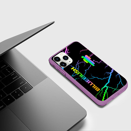Чехол iPhone 11 Pro матовый BILLIE EILISH / 3D-Фиолетовый – фото 3