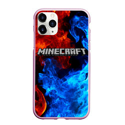 Чехол iPhone 11 Pro матовый MINECRAFT, цвет: 3D-розовый