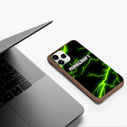 Чехол iPhone 11 Pro матовый MINECRAFT STORM, цвет: 3D-коричневый — фото 2