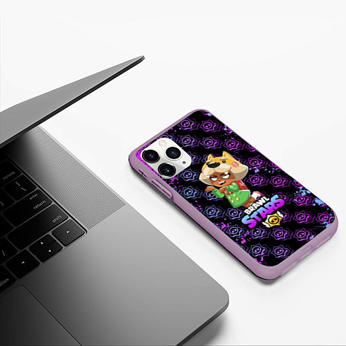 Чехол iPhone 11 Pro матовый BRAWL STARS NITA / 3D-Сиреневый – фото 3