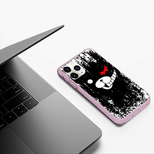 Чехол iPhone 11 Pro матовый MONOKUMA / 3D-Розовый – фото 3