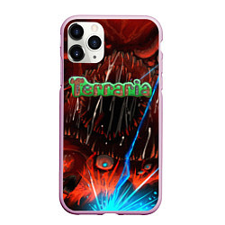 Чехол iPhone 11 Pro матовый Terraria, цвет: 3D-розовый