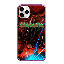 Чехол iPhone 11 Pro матовый Terraria, цвет: 3D-фиолетовый