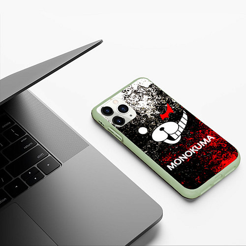 Чехол iPhone 11 Pro матовый MONOKUMA / 3D-Салатовый – фото 3