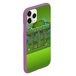 Чехол iPhone 11 Pro матовый Terraria, цвет: 3D-фиолетовый — фото 2