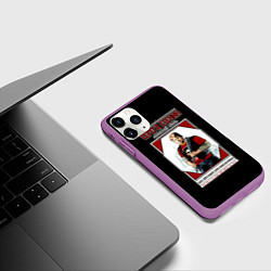 Чехол iPhone 11 Pro матовый Серега Есенин, цвет: 3D-фиолетовый — фото 2