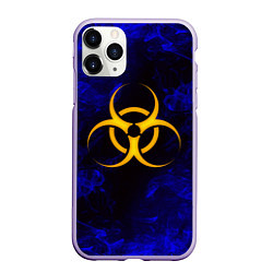 Чехол iPhone 11 Pro матовый BIOHAZARD, цвет: 3D-светло-сиреневый