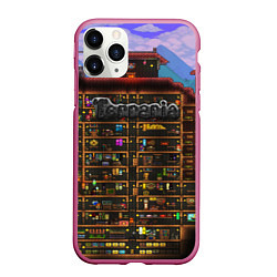 Чехол iPhone 11 Pro матовый TERRARIA, цвет: 3D-малиновый