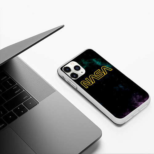 Чехол iPhone 11 Pro матовый NASA Vision Mission and Core Values на спине / 3D-Белый – фото 3