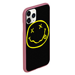 Чехол iPhone 11 Pro матовый NIRVANA на спине, цвет: 3D-малиновый — фото 2