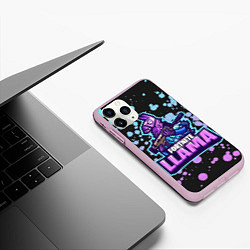 Чехол iPhone 11 Pro матовый Fortnite LLAMA, цвет: 3D-розовый — фото 2