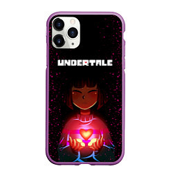 Чехол iPhone 11 Pro матовый UNDERTALE FRISK, цвет: 3D-фиолетовый