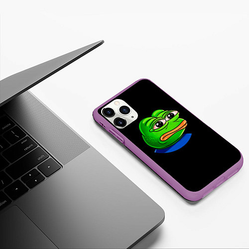 Чехол iPhone 11 Pro матовый Frog / 3D-Фиолетовый – фото 3